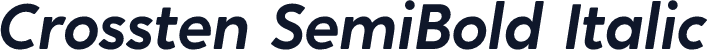Crossten SemiBold Italic