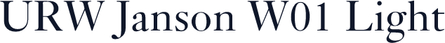 URW Janson W01 Light