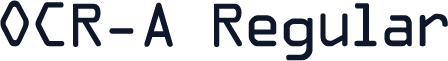 OCR-A Regular