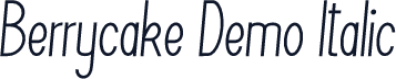 Berrycake Demo Italic