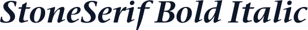 StoneSerif Bold Italic