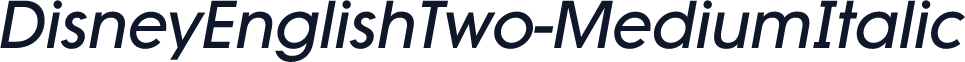 DisneyEnglishTwo-MediumItalic