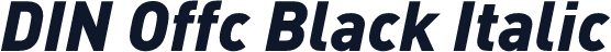 DIN Offc Black Italic