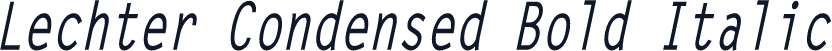 Lechter Condensed Bold Italic