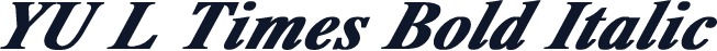 YU L Times Bold Italic