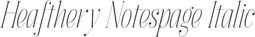 Heafthery Notespage Italic