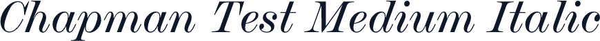 Chapman Test Medium Italic