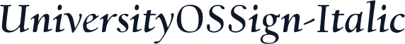 UniversityOSSign-Italic