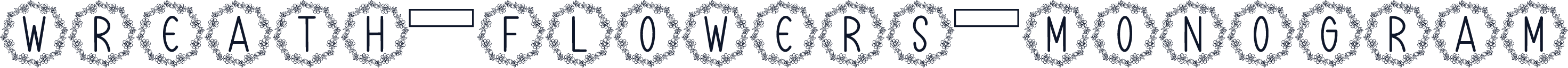 Wreath Flowers Monogram