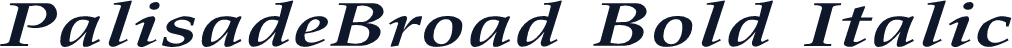 PalisadeBroad Bold Italic