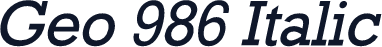 Geo 986 Italic