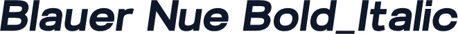 Blauer Nue Bold_Italic