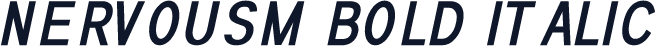 Nervousm Bold Italic