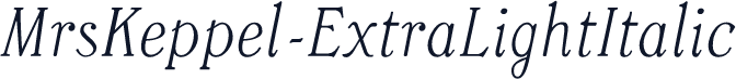 MrsKeppel-ExtraLightItalic
