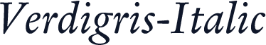 Verdigris-Italic