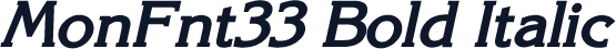 MonFnt33 Bold Italic