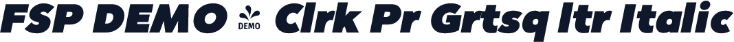 FSP DEMO - Clrk Pr Grtsq ltr Italic