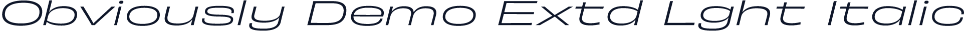 Obviously Demo Extd Lght Italic
