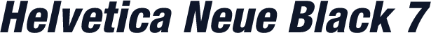 Helvetica Neue Black 7