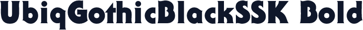 UbiqGothicBlackSSK Bold