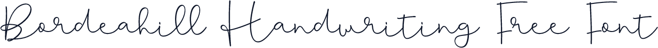 Bordeahill Handwriting Free Font