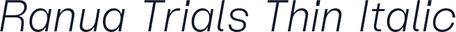 Ranua Trials Thin Italic