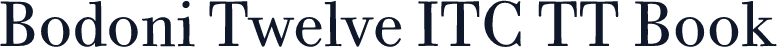 Bodoni Twelve ITC TT Book
