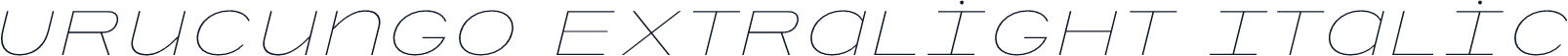 Urucungo ExtraLight Italic
