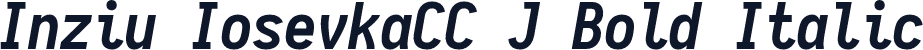 Inziu IosevkaCC J Bold Italic