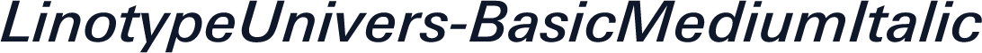 LinotypeUnivers-BasicMediumItalic
