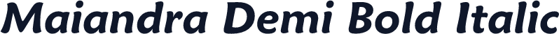 Maiandra Demi Bold Italic