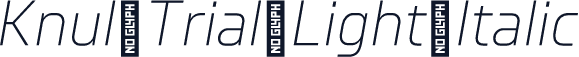 Knul Trial Light Italic