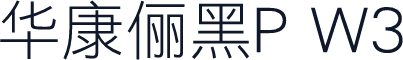 华康俪黑P W3
