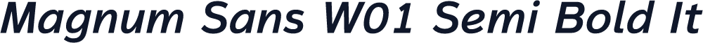 Magnum Sans W01 Semi Bold It