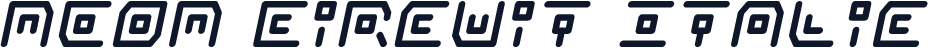Neon Circuit Italic