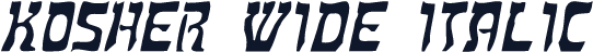 Kosher Wide Italic