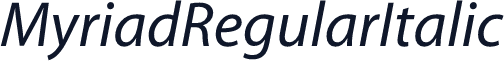 MyriadRegularItalic