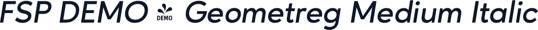 FSP DEMO - Geometreg Medium Italic