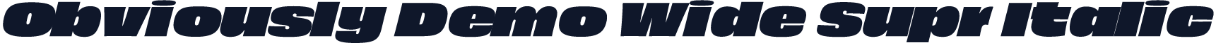 Obviously Demo Wide Supr Italic