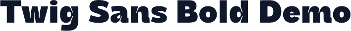 Twig Sans Bold Demo
