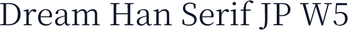 Dream Han Serif JP W5