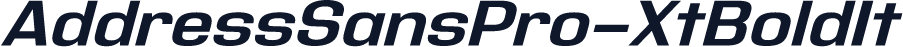 AddressSansPro-XtBoldIt