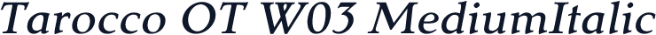 Tarocco OT W03 MediumItalic