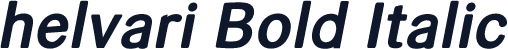 helvari Bold Italic