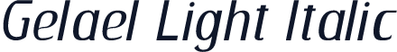 Gelael Light Italic