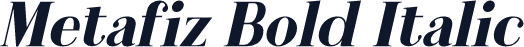 Metafiz Bold Italic