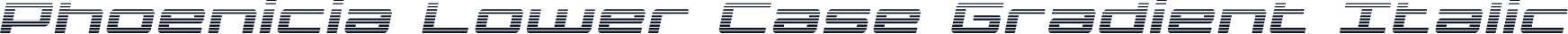 Phoenicia Lower Case Gradient Italic