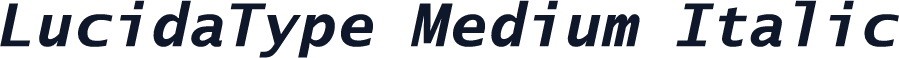 LucidaType Medium Italic