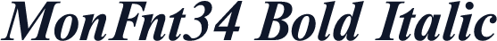 MonFnt34 Bold Italic