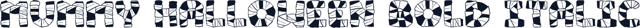 Mummy Halloween Bold Italic